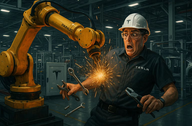شکایت ۵۱ میلیون دلاری از تسلا و FANUC به‌دلیل حمله ناگهانی روبات
