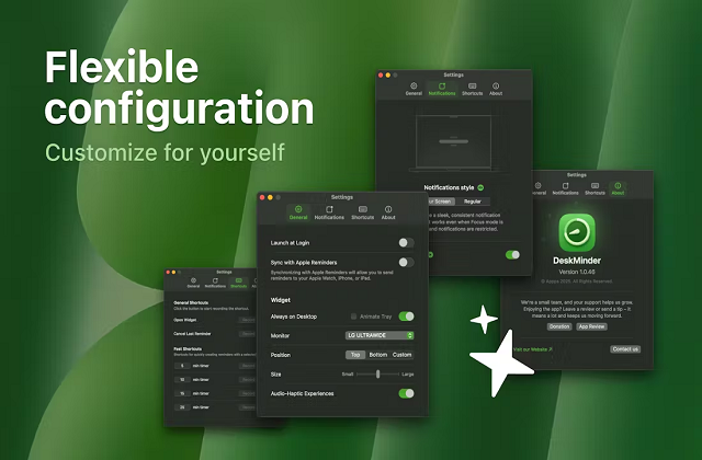 DeskMinder- یادآور مک با یک کلیک | سازماندهی فوق سریع وظایف روی دسکتاپ  